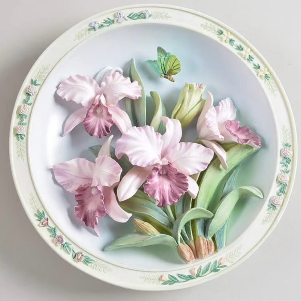 Lena Liu’s Beautiful Garden by BRADFORD EXCHANGE Orchid Garden Plate